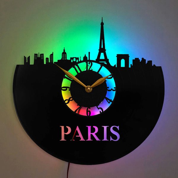 France Clock Eiffel Tower Clock Paris Wall Clock