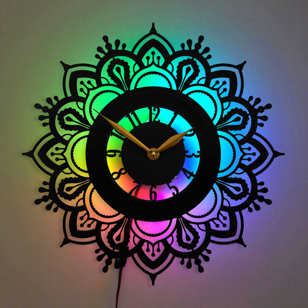 Flower Clock Flower Wall Clock Lotos Gift Lotos Wall Clock