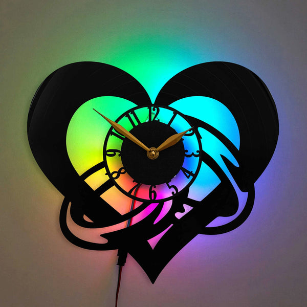 Heart Clock Love Wedding Anniversary Clock Gift Idea