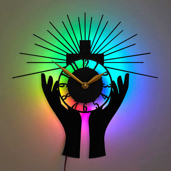 Cross Clock Christian Wall Clock Christian Decor