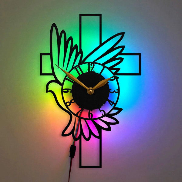 Cross Clock Christian Wall Clock