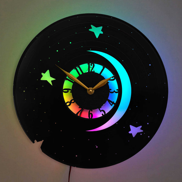Moon Wall Clock Moon Decor Moon Gift