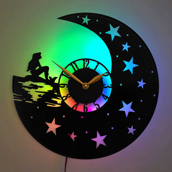 Mermaid Clock Mermaid Decor Mermaid Gifts Sirene Mermaid Lamp