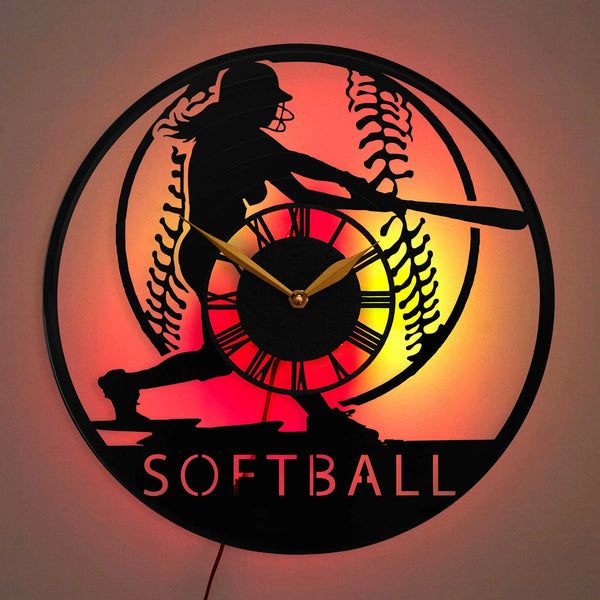 Softball Clock Softball Gift