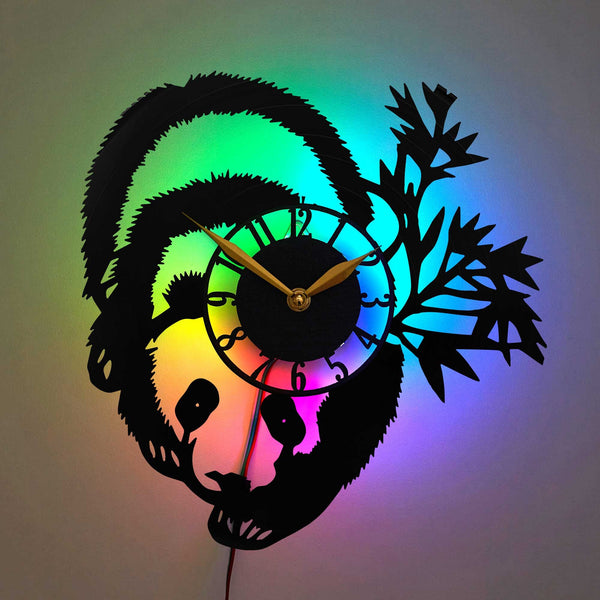 Panda Clock, Panda Gift, Panda Wall Decor, Panda Design, Wildlife Clock, Nature Inspired Clock, Panda Lover Gift