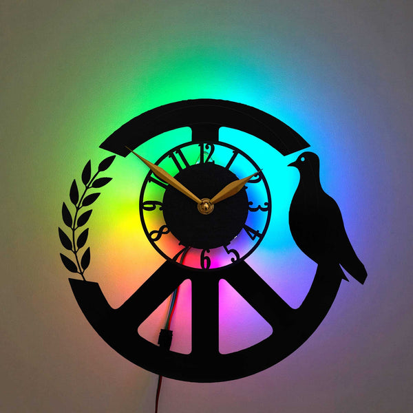 Peace Clock, Peace Gift Idea, Peace Symbol Clock, Peace Lover Gift