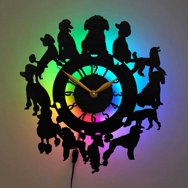 Poodle Wall Clock, Poodle Wall Decor, Poodle Gift Idea