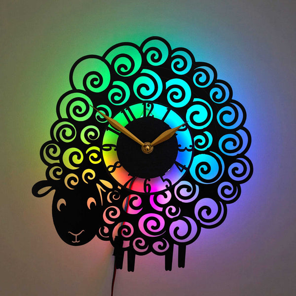 Sheep Clock, Sheep Decor, Sheep Gift