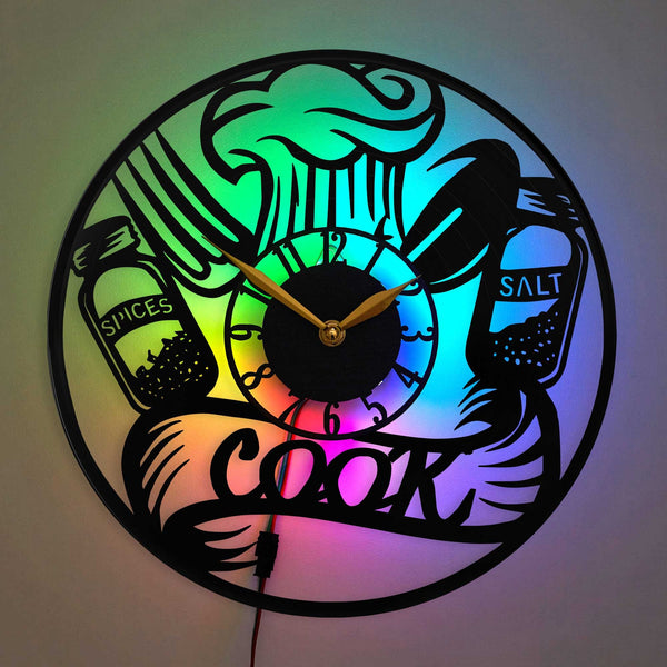 Kitchen Clock, Wall Decor for Modern Dining or Living Room, Home Art Decorations, Knife, Utensils and Cutlery Gifts for Cooks and Chefs