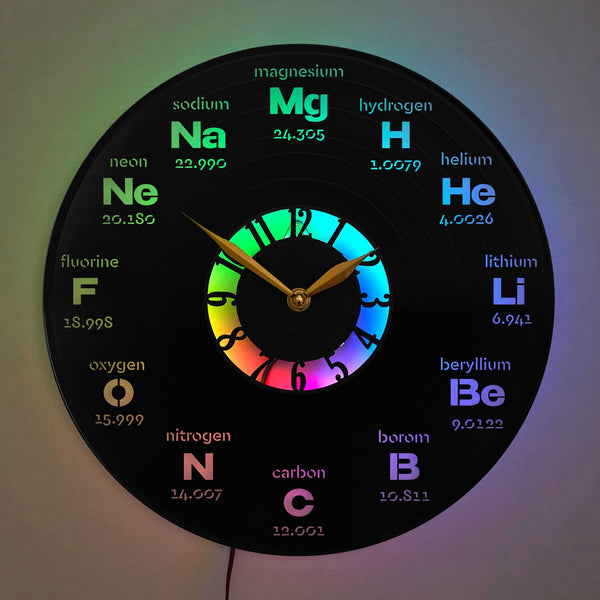 Periodic Table of Elements, Science Clock, Science Teacher Gift, Chemistry Gift, Classroom Clock, Science Gifts