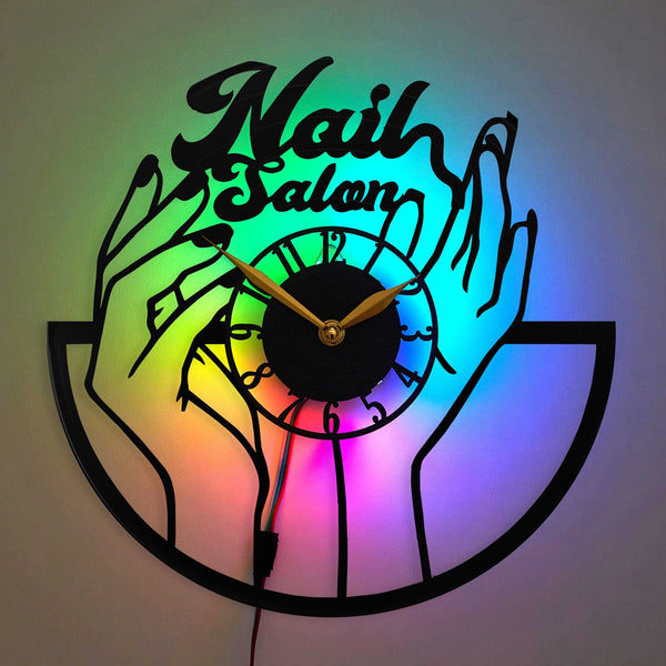 Nail Salon Clock, Nail Salon Decor, Nail Technician Clock, Nail Clock, beauty salon welcome gift