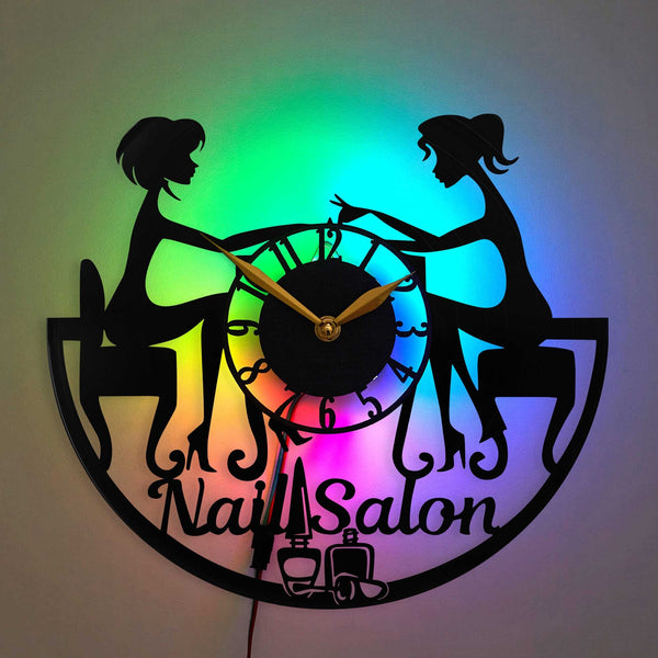 Nail Salon Wall Clock, Beauty Salon Clock