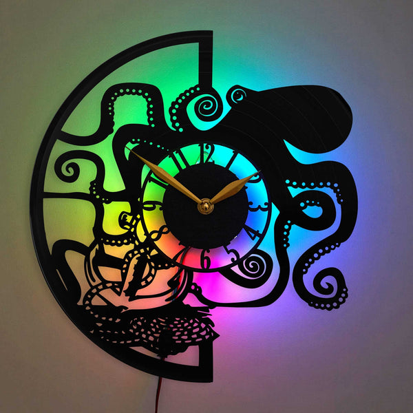 Octopus Clock, Octopus Decor, Octopus Gift