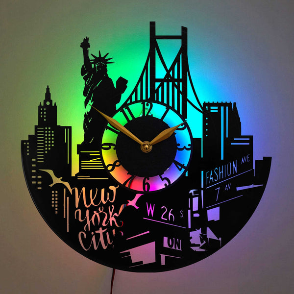 New York Clock, NYC Wall Clock , New York Gift Idea