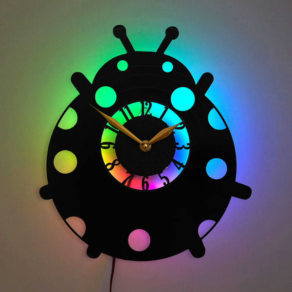Lady Bug Wall Clock, Nature Inspired Decor, Nature Lover Gift