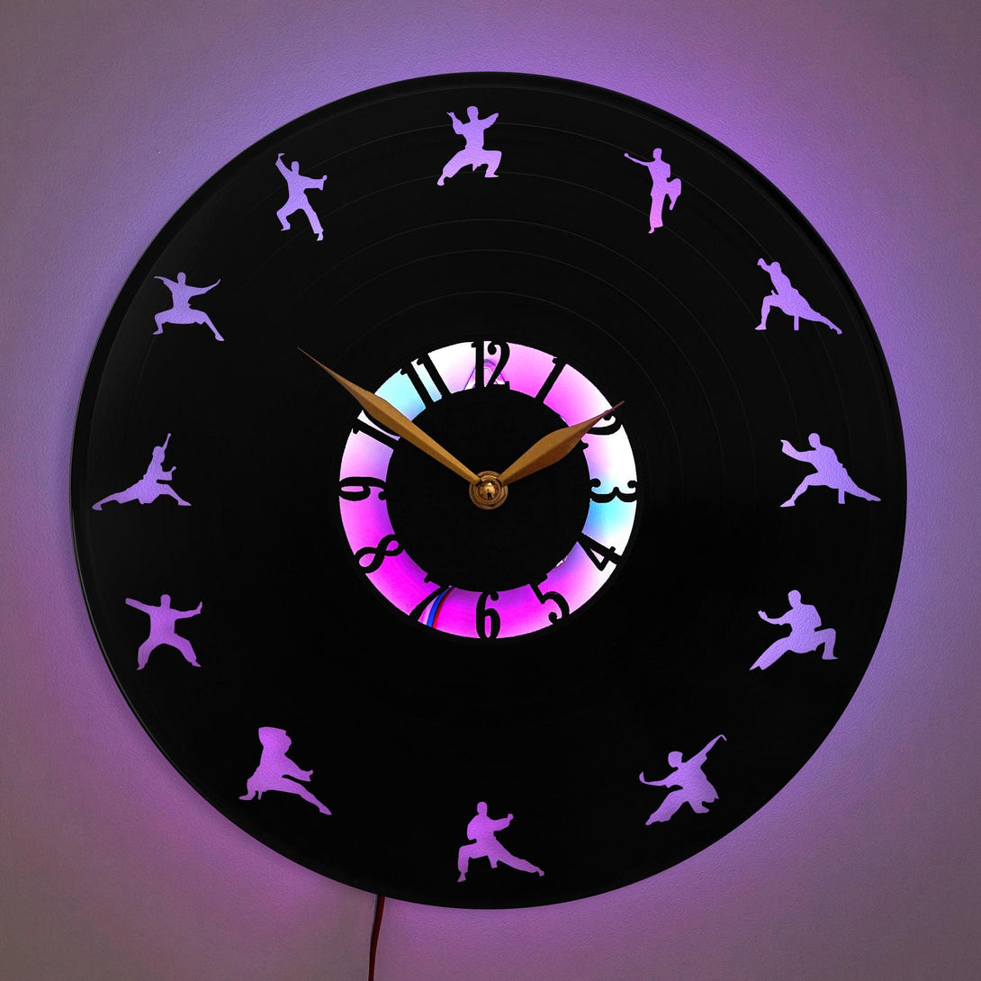 Kungfu Clock, Kung fu decor, Karate Decor Clock, Ninja Theme Clock, Taekwondo Clock, Combat Sports Clock