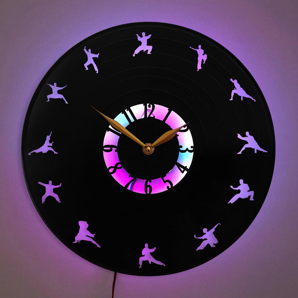 Kungfu Clock, Kung fu decor, Karate Decor Clock, Ninja Theme Clock, Taekwondo Clock, Combat Sports Clock