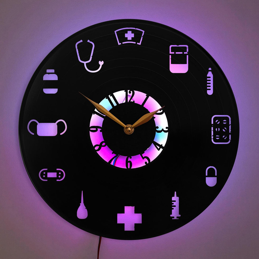 Nurse Office Clock, Nurse Office Gift, Nurse Office Decor, Medical Clock, Healthcare Clock, Medical Symbols Clock, Doctor Gift Clock, Nurse, Doctor, Pharmacy