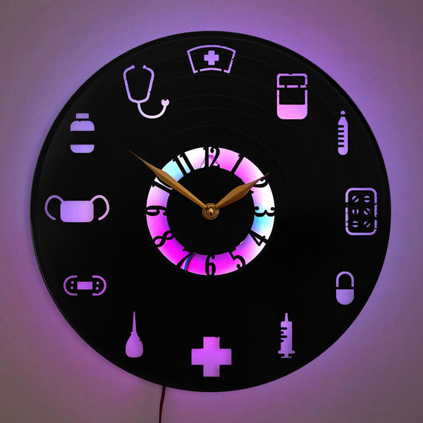 Nurse Office Clock, Nurse Office Gift, Nurse Office Decor, Medical Clock, Healthcare Clock, Medical Symbols Clock, Doctor Gift Clock, Nurse, Doctor, Pharmacy