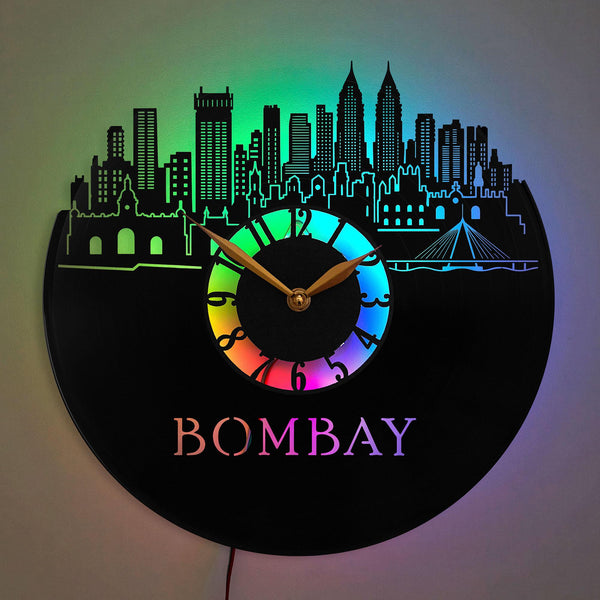 Bombay Clock, Cityscape Wall Clock, Architecture Wall Clock