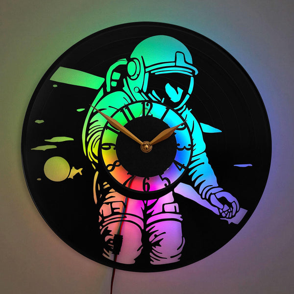 Astronaut Clock, Astronaut Theme Gift, Space Clock, Space Exploration Clock, Moon Landing Clock, Galactic Wall Clock