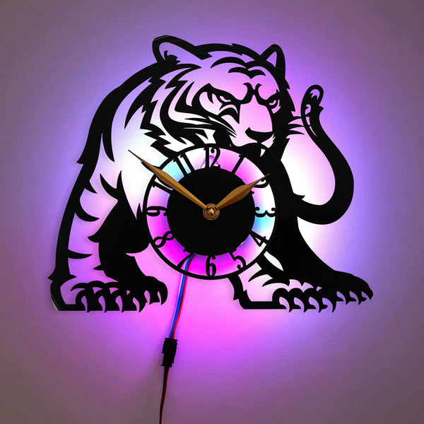 Tiger Clock, Animal Wall Art, Wildlife Decor Clock, Gift for Animal Lovers, Modern Home Decor, Jungle Theme Clock, Tiger