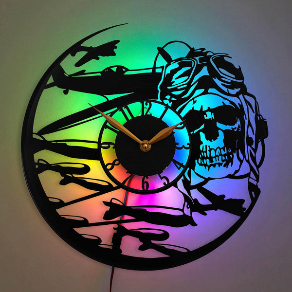 Aviation Wall Clock, Aviation Gift, Plane Clock, Airplane Clock