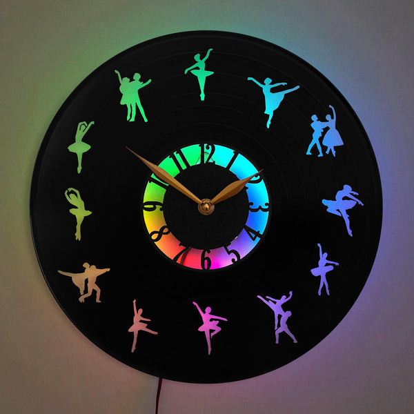 Ballerina Clock, Ballerina Decor, Dance Theme Clock, Ballet Dancers Clock, Partner Dance Clock