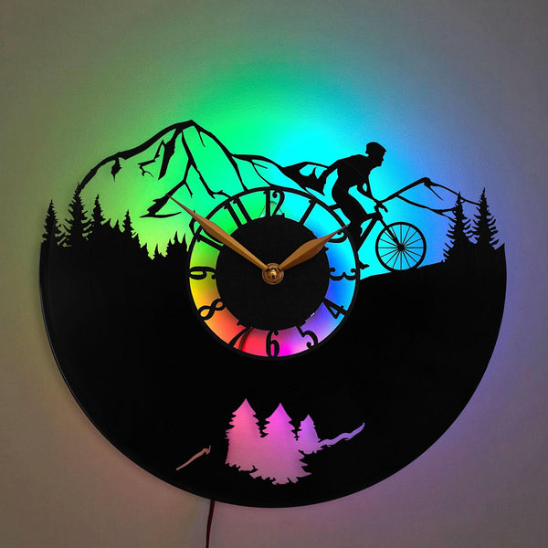 Cyclist Clock, Bicycle Wall Clock