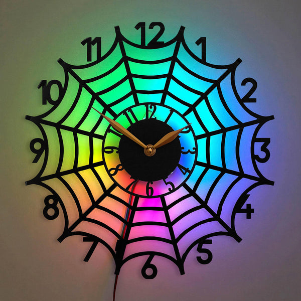 Cobweb Clock, Spider Clock, Halloween Theme Clock