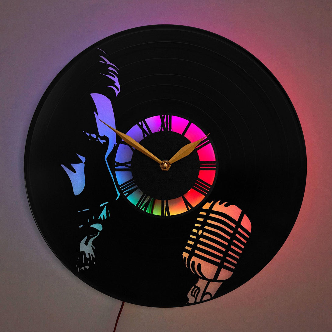 Karaoke Clock, Karaoke Gift, Music Lover Decor, Microphone Clock, Retro Music Clock, Musician Gift Idea, Karaoke, Music
