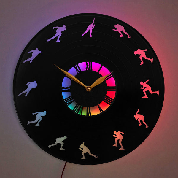 Ice Skates Clock, Sports Clock, Athlete Clock, Sports Lover Decor, Ice Skates, Sports