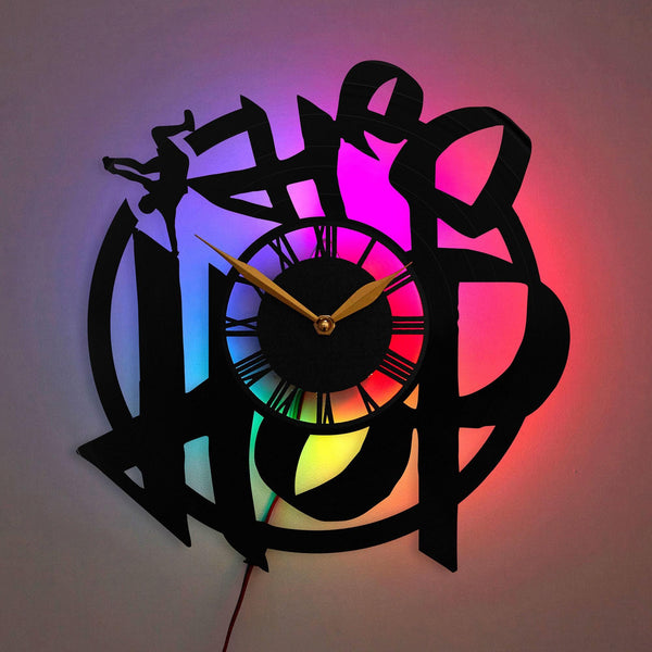 Hip Hop Clock, Street Art Clock, Dancer Clock, Urban Decor, Graffiti Clock, Dance Lover Decor, Hip Hop