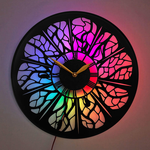 Fruit Wall Clock, Citrus Clock, Lemon Clock, Orange Clock, Floral Design Wall Clock, Citrus, Lemon, Orange, Fruit, Flower