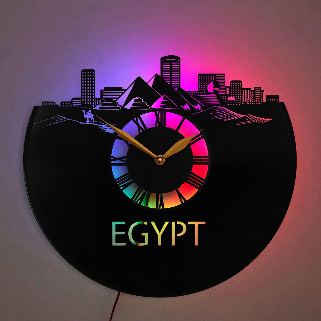 Egyptian Clock, Egypt Clock, Pyramids Clock, Desert Landscape Clock, Travel Clock Egypt, Egypt