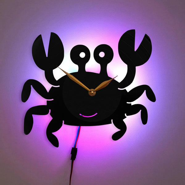 Crab Clock, Ocean Theme Clock, Sea Creature Clock, Beach Decor Clock, Marine Life Clock, Cute Crab Clock, Animal Wall Clock, Crab