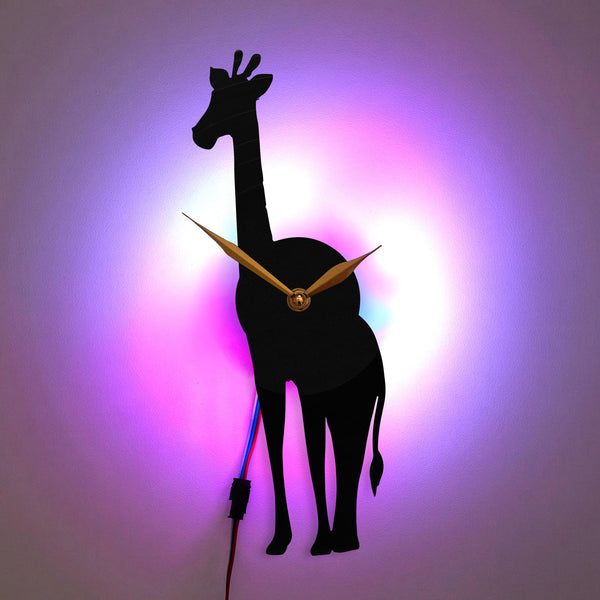 Giraffe Clock, Animal Wall Clock, Giraffe Shaped Clock, Animal Design Clock, Safari Theme Decor, Kids Animal Clock, Home Decor Clock, Giraffee