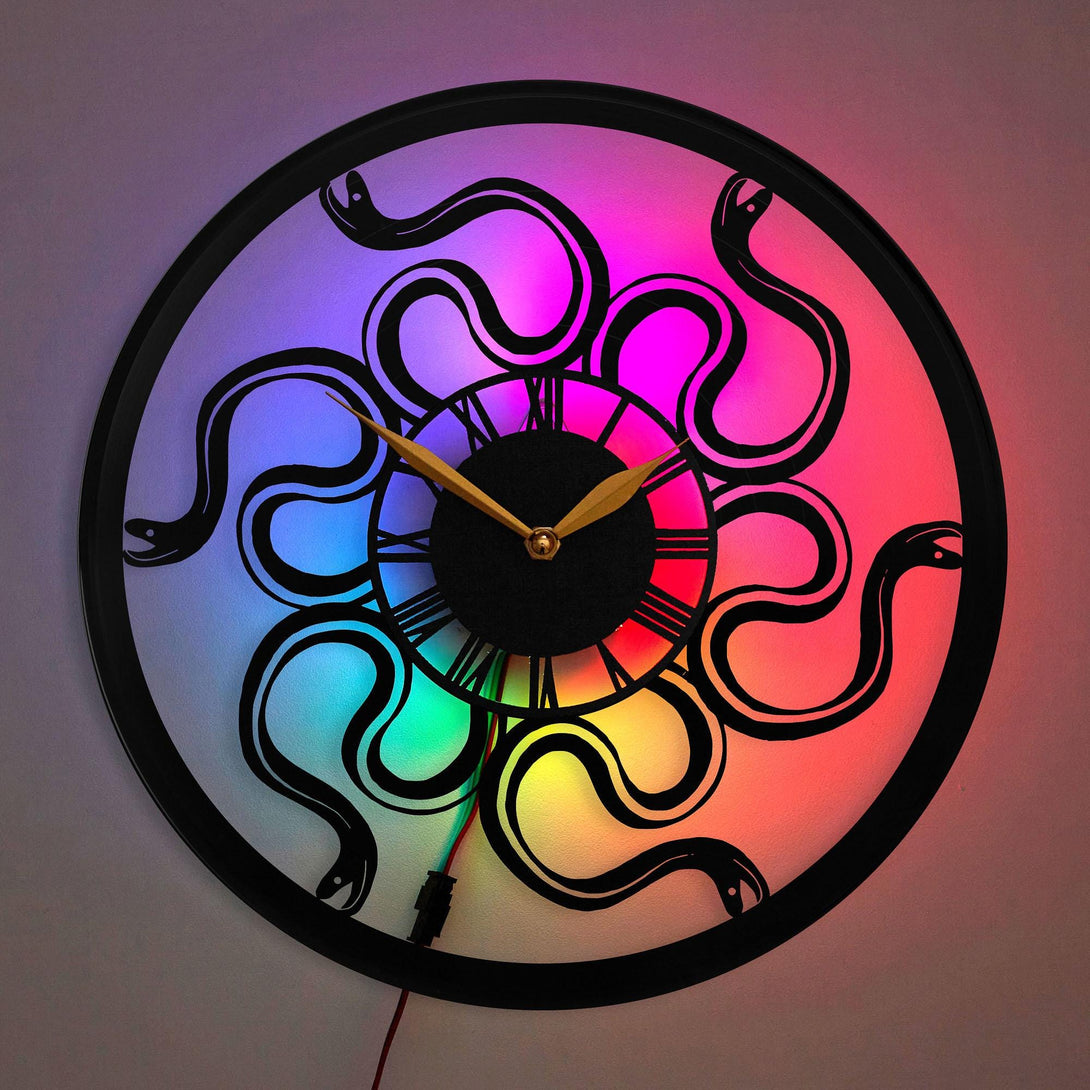 Snake Clock, Snake Art Clock, Snake Lovers Decor, Snake
