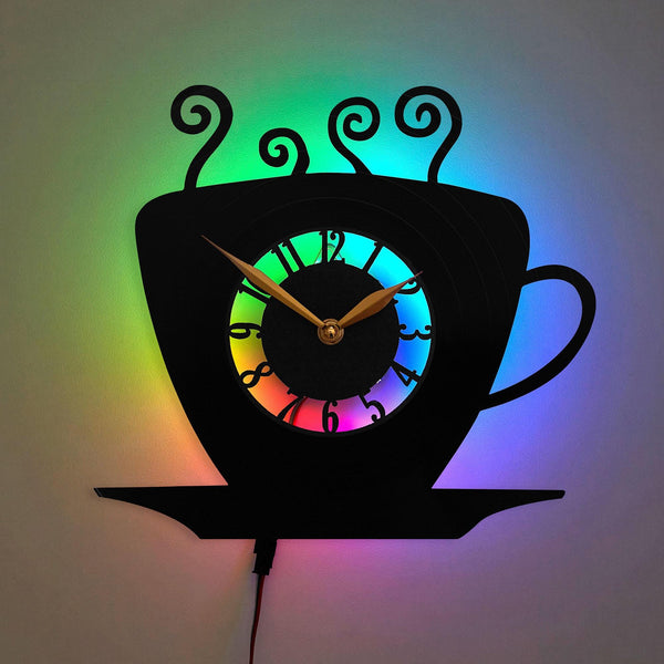 Coffee Clock, Cup Clock, Coffee Lover Gift
