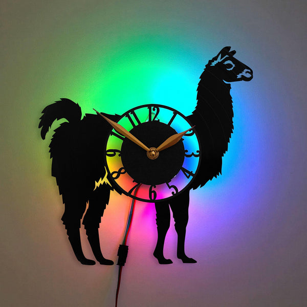 Camel Clock, Llama Clock, Animal Theme Clock, Animal Lover Gift