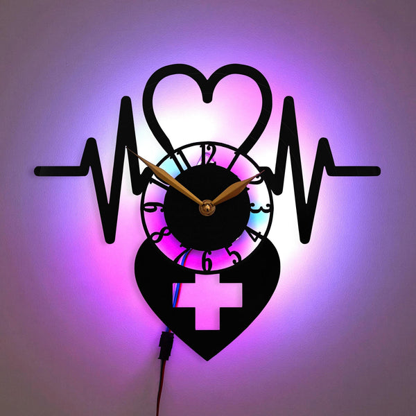 Nurse Office Clock, Nurse Office Decor, Nurse Office Gift, Heartbeat Clock, Medical Decor Clock, Healthcare Decor, Pulse Line Clock, Nurse, Doctor, Healthcare