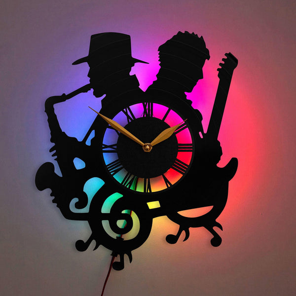 Saxophone Wall Clock, Music Clock, Saxophone Clock, Guitar Clock, Jazz Clock, Musical Wall Art, Saxophone, Jazz