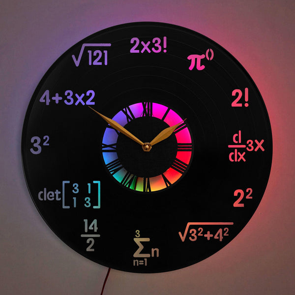 Math And Science Clock, Mathematical Equations Clock, Math Teacher Gift, Nerdy Home Decor, Math