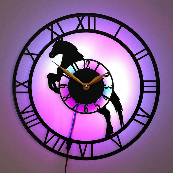 Horse clock, Horse Silhouette Clock, Horse