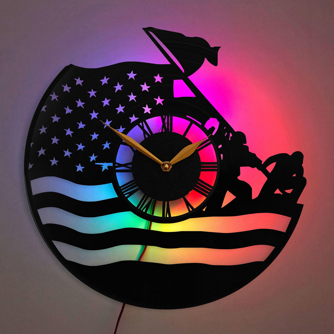 US Army Clock, American Flag Wall Clock, Patriotic Wall Decor, Military Tribute Clock, USA Flag Clock, Memorial Day Clock, USA Flag, Military