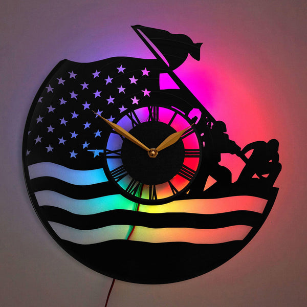 US Army Clock, American Flag Wall Clock, Patriotic Wall Decor, Military Tribute Clock, USA Flag Clock, Memorial Day Clock, USA Flag, Military