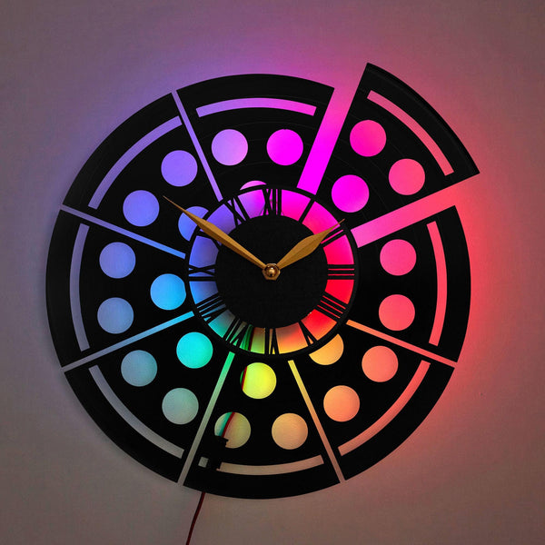 Italy Pizza Clock, Minimalist Pizza Clock, Modern Kitchen Clock, Pizza Slice Clock, Home Kitchen Decor Clock, Pizza Gift Idea, PIzza, Italy