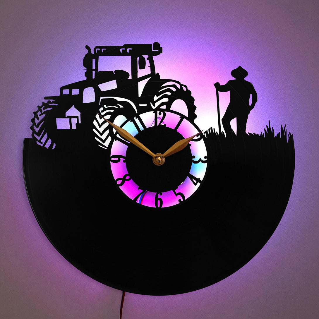 Tractor Clock, Tractor Gift, Farmer Clock, Agriculture Decor, Farmhouse Clock, Farmer Gift, Tractor Decor, Tractor