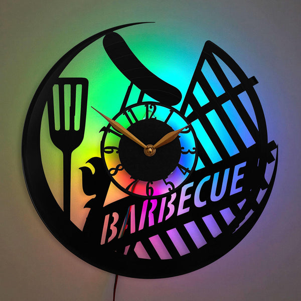 Barbecue Clock, Grill Clock, Sausage Clock, Barbecue Lover Gift