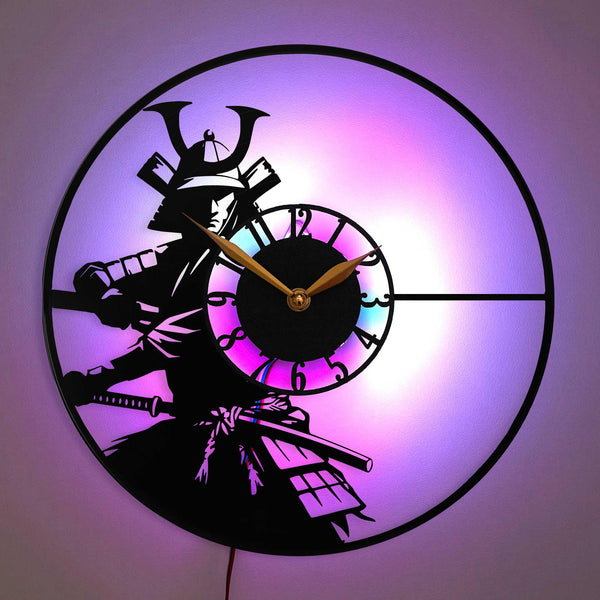 Samurai Clock, Japanese Warrior Decor, Samurai, Japan
